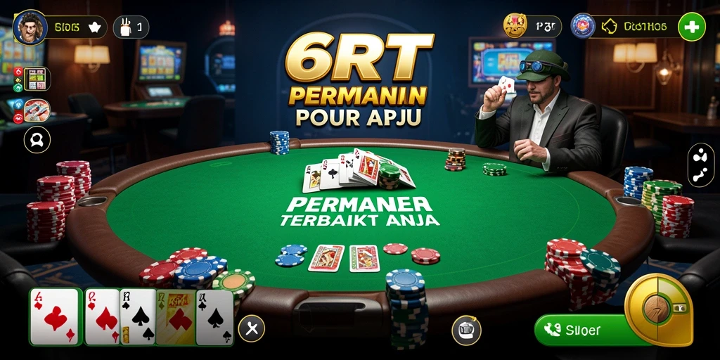 Tangkapan layar gameplay 6RT yang menampilkan keseruan poker.