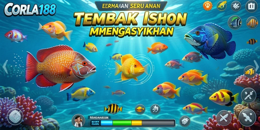 Tangkapan layar gameplay seru permainan Tembak Ikan CORLA188.