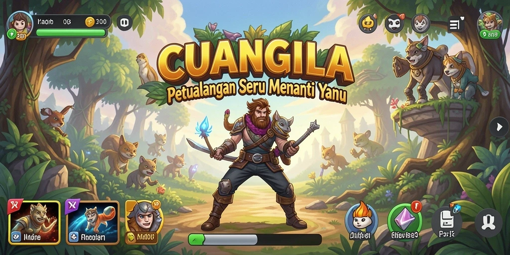 Tangkapan layar gameplay <strong>CUANGILA</strong> menunjukkan aksi seru di dunia petualangan.