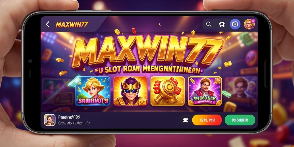 Screenshot gameplay MAXWIN77 yang menunjukkan suasana Slot yang seru dan menantang.