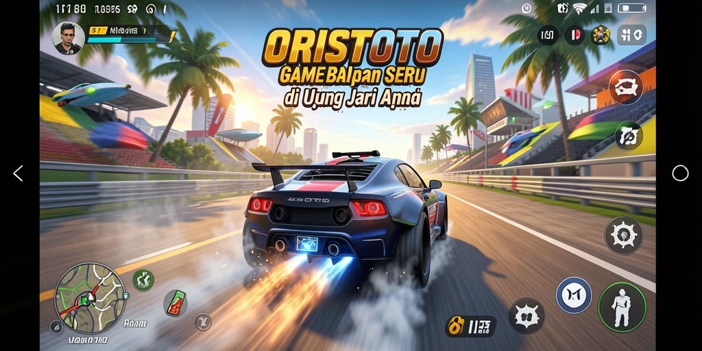 Tampilan gameplay Racing yang mendebarkan di ORISTOTO.