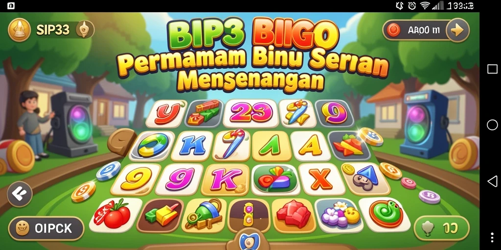 Tangkapan layar utama game SIP33 menampilkan permainan Bingo yang seru.